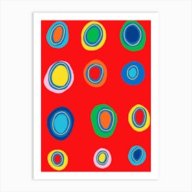 Colourful Circles Art Print
