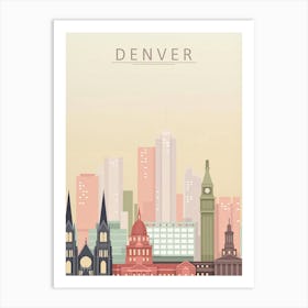 Denver Skyline Art Print