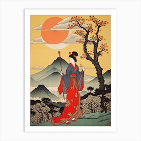 Osorezan, Japan Vintage Travel Art 2 Art Print