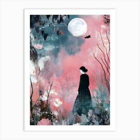 Woman In The Woods Art Print