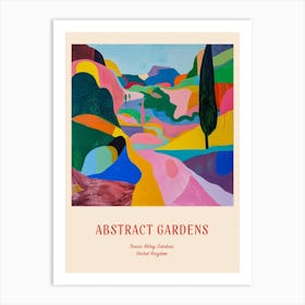 Colourful Gardens Tresco Abbey Gardens United Kingdom 2 Red Poster Art Print