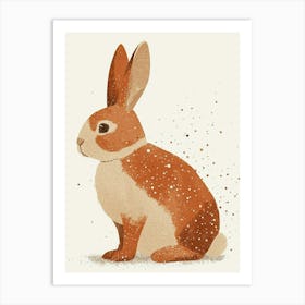 Rex Rabbit Nursery Illustration 4 Art Print