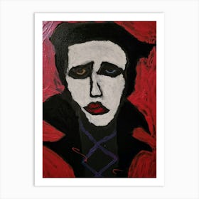 Marilyn Manson purple and black Art Print