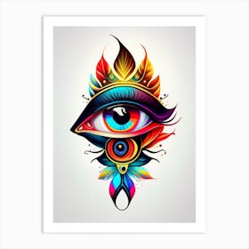 Balance, Symbol, Third Eye Tattoo 3 Art Print