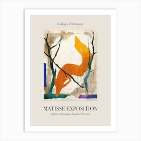 Fox 3 Matisse Inspired Exposition Animals Poster Art Print