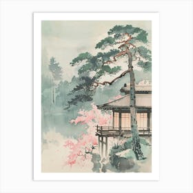 Yamagata Japan 1 Retro Illustration Art Print