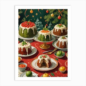 Christmas Puddings 1 Art Print