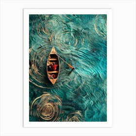 Small Boat In The Water Art Print