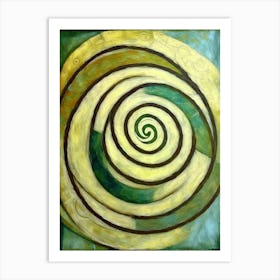 Celtic Spiral Symbol Abstract Painting Art Print