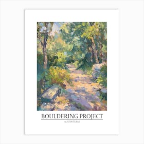 Bouldering Project Austin Texas Oil Painting 1 Poster Art Print