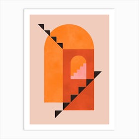 Architectural geometric shapes 4 Art Print