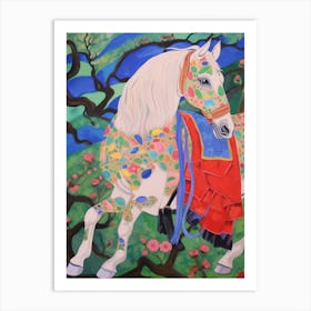 Maximalist Animal Painting Horse 2 Art Print