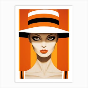 Woman In A Hat 37 Art Print