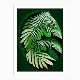 Ribbon Fern Vibrant Art Print