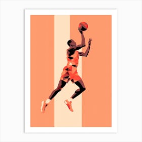 Basketball Player In Action Art Print
