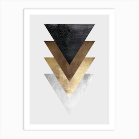 Geometric art with gold 8 Art Print