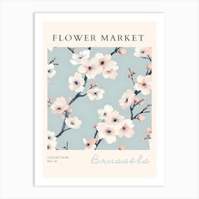 Flower Market Brussels Art Print