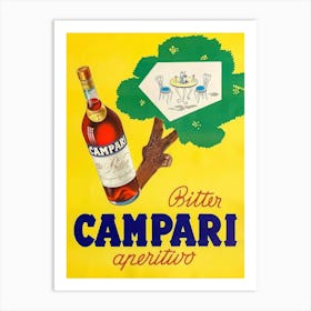 Campari Aperitivo Bar Cocktails Vintage Bitter Art Print