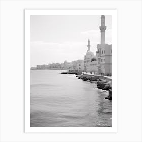 Alexandria, Egypt, Mediterranean Black And White Photography Analogue 4 Art Print