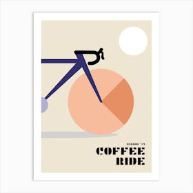 Coffee Ride I - Purple Art Print