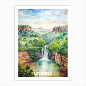 Litchfield National Park Australia watercolor painting. Art Print