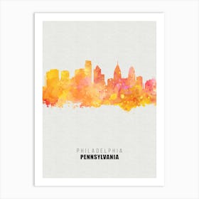 Philadelphia Pennsylvania City watercolor Art Print