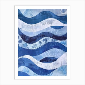 Blue Waves 3 Art Print