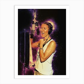 Spirit Of Celine Dion In Recording Studio Art Print