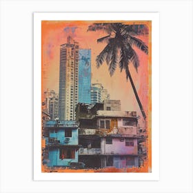 Mumbai Retro Polaroid Inspired 1 Art Print