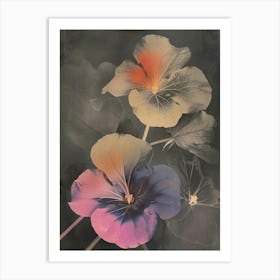 Iridescent Flower Nasturtium 4 Art Print