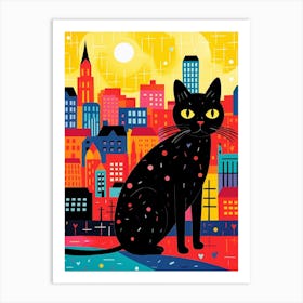London, United Kingdom Skyline With A Cat 5 Art Print