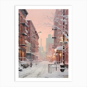 Dreamy Winter Painting New York City Usa 1 Art Print