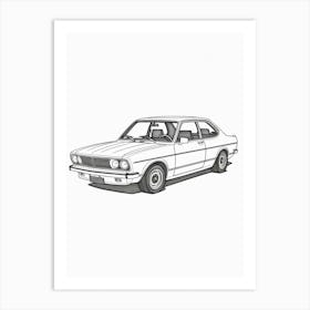 Honda Civic Line Drawing 8 Art Print