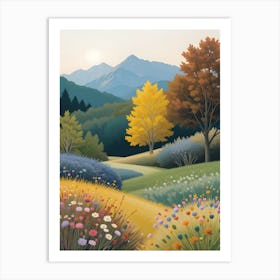 Autumn In The Mountains Art Print