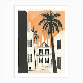 French Quarter Retro Lithograph 1 Art Print