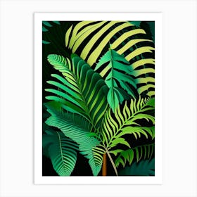 Japanese Tassel Fern Vibrant Art Print