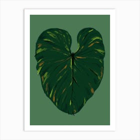 Philodendron Gloriosum Green Art Print
