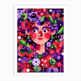 Abstract Portrait Of A Woman 52 Art Print