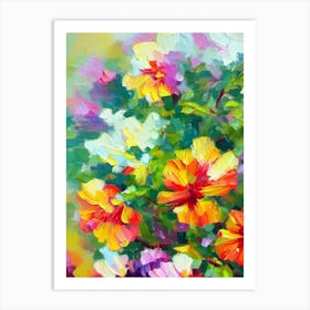 Hibiscus 2 Impressionist Painting Art Print