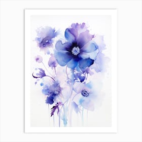 Watercolor Flowers 9 Art Print