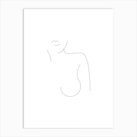 Nude White Art Print