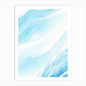 Blue Ocean Wave Watercolor Vertical Composition 134 Art Print