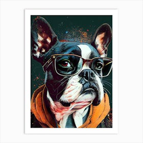 Boston Terrierdog animal Art Print