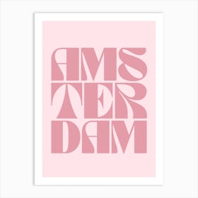Pink Amsterdam Art Print