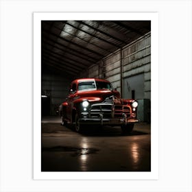 Old Car In Garage Art Print