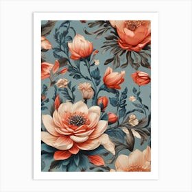 Floral Wallpaper 2 Art Print