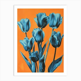 Blue Tulips 5 Art Print