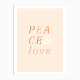 Peace & Love Typography Art Print