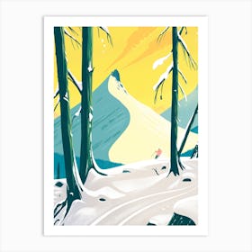 The Quiet Of The Woods Ski Art Print