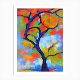 Ironwood tree Abstract Block Colour Art Print